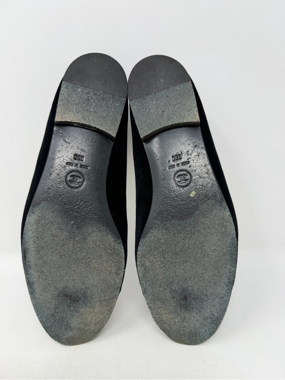 Chanel CC Cap Toe Velvet Ballet Flats Womens Size EU 39 - Picture 11 of 12